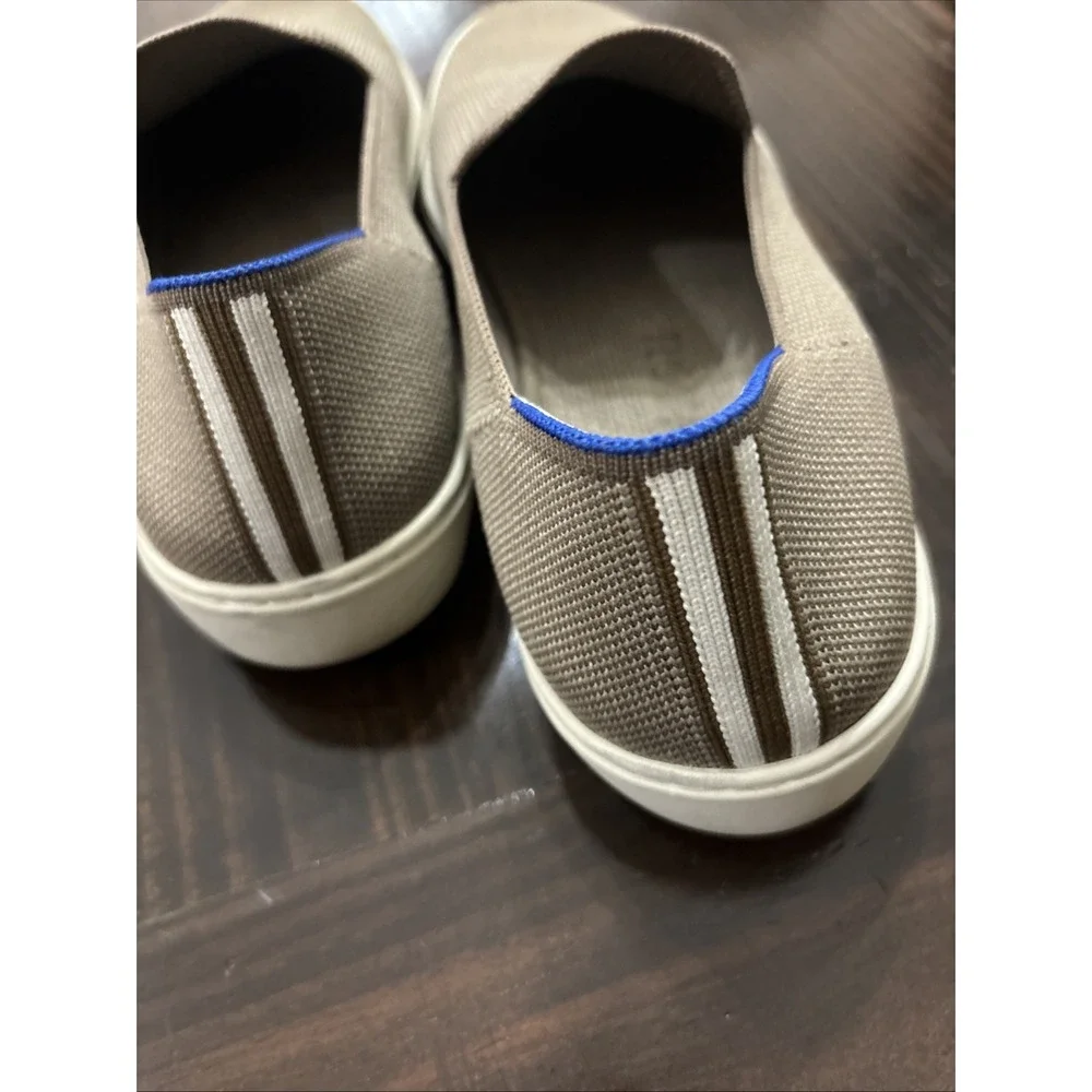 Rothys The Original Slip On Sneaker Sand Tan Knit Shoes Womens Sz 9